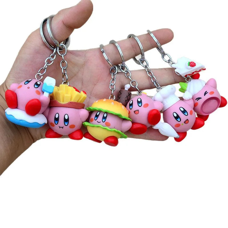 Anime 12 Models Super Cute Kawaii Kirby Figures Keychain Portable Popular Models Anime Perfect Child Gift Toys