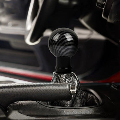 1 Piece of Car Interior Modification Gear Shift Knob, Universal for Car Gear Shift Heads, Carbon Fiber Shift Knob, Round Gear Le