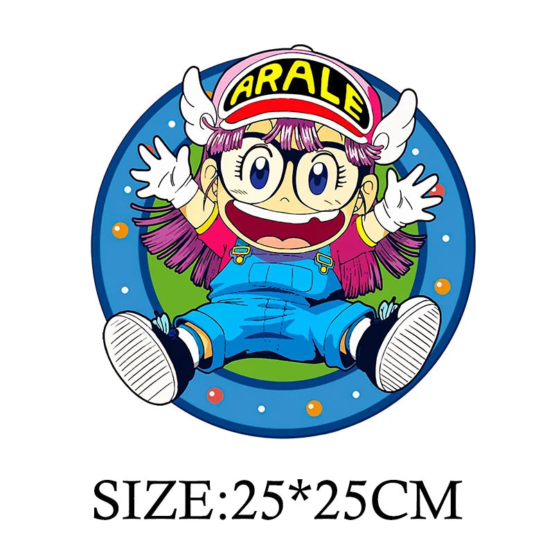 Anime Arale Dr Slump Cartoon Patches for Clothes Heat Transfer Thermal Vynil Stickers DIY T shirt Iron on for Women Appliqued