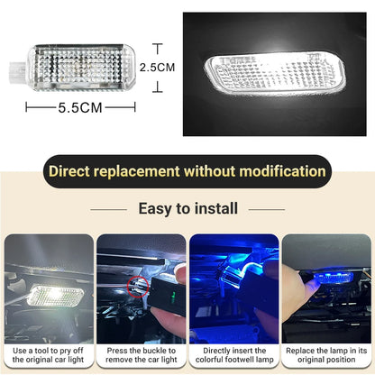 For Porsche 911 955 957 987 997 Cayenne Boxster Cayman Macan Carrera 911 992 Panamera 971 Car Footwell Lights Accessories