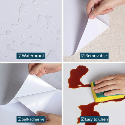 Matte Peel & Stick Wallpaper Self-Adhesive Removable Waterproof Stickers for Kitchen Countertops Cabinets Wardrobes Renovating