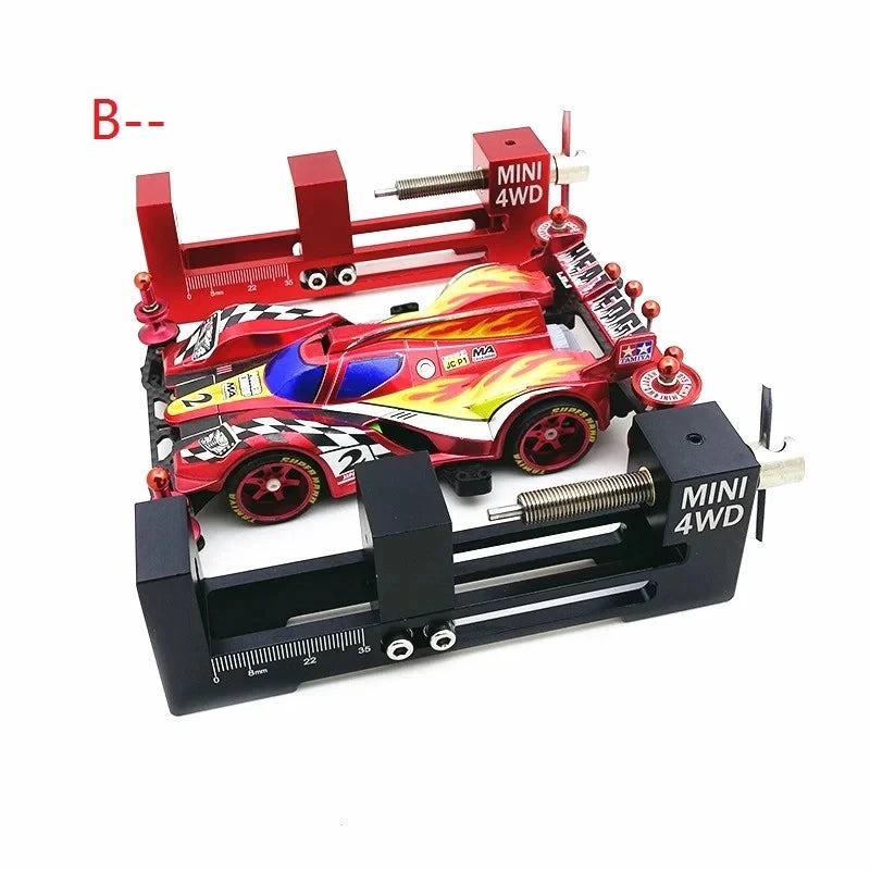 Aluminum Alloy 4WD Tire Installer Large/Small Bearing Top Rail Tyre Wheel Mounting Device Tool for RC Tamiya Mini 4WD RacingCar