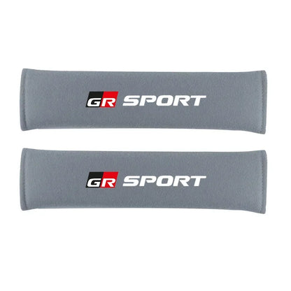 Fashionable Style 2Pcs Car Seat Belt Sleeve Cover Set for GR Sport Gazoo Racing Supra 86 RAV4 C-HR Auto Seatbelt Accessories