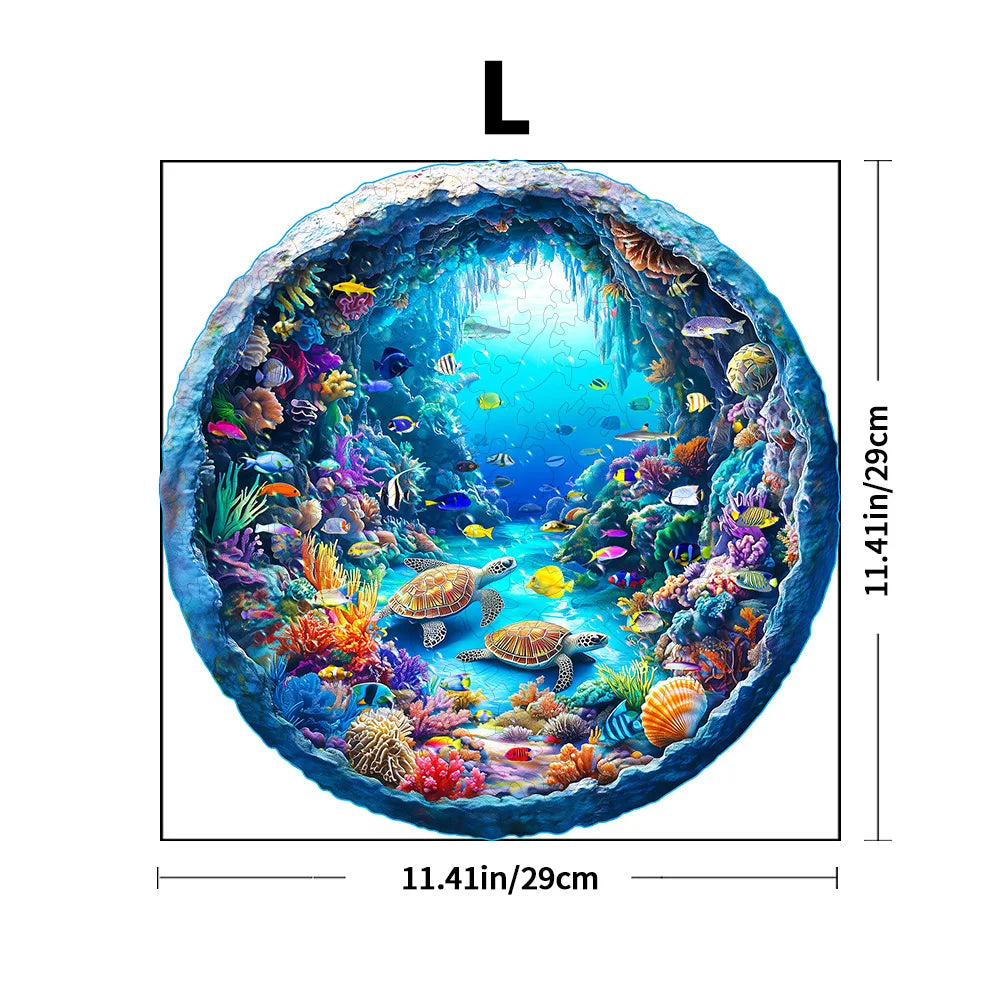 Wooden Puzzle - Adult Unique Alien Advanced Wooden Puzzle Gift - Happiness Tree, Ocean World Animal Jigsaw Puzzles Family Game