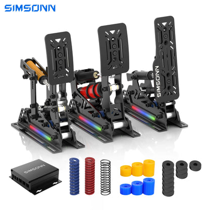 SIMSONN PRO X Ultra Sim Racing Pedals Pressure Sensor Pedal PC Racing Simulator Pedals Support VAM Series Vibration Motor