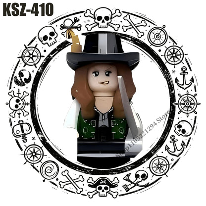 Pirates of the Caribbean building blocks toys Jack Sparrow William Turner Elizabeth Swann MINI brick toys Assemble toys gifts