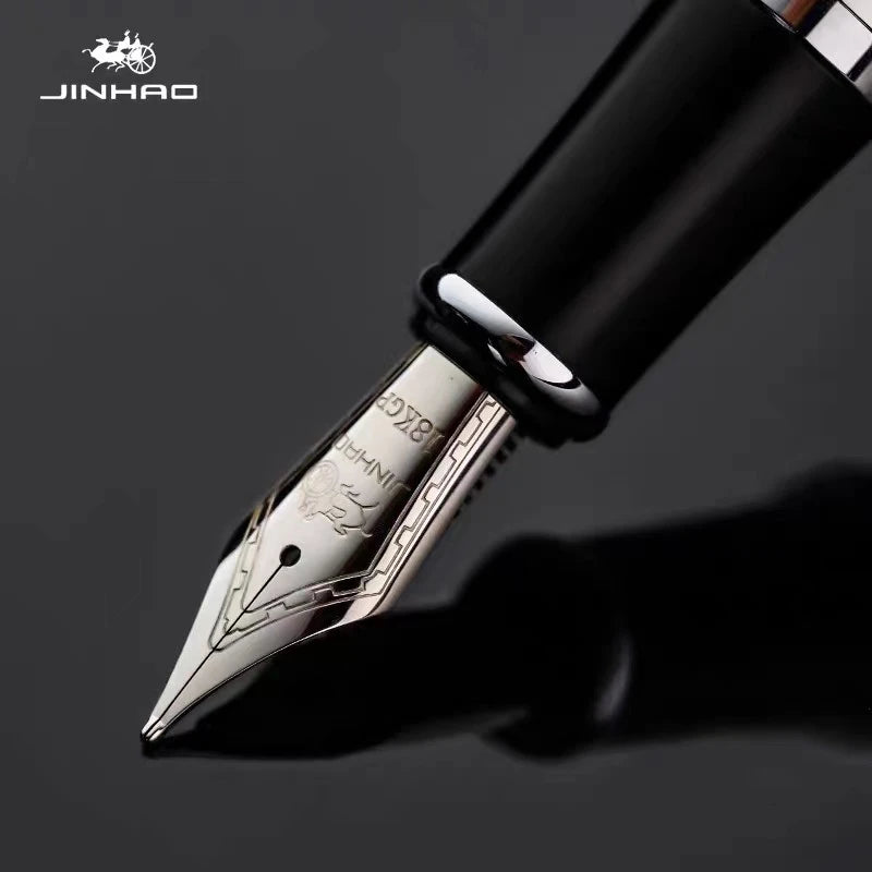 Jinhao Business Calligraphy Fountain Pen X750 Exquisite Elegant Iridium Gold Pen Office Signature Luxury Write Gifts Stationery