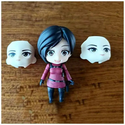 New #2761 #2337 Ada Wong & Leon S. Kennedy Resident Evil Anime Figure Set  Swappable Faces Movable Joints Action Figure Gifts