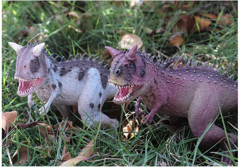 Simulation Jurassic World Carnotaurus Dinosaur Figure Solid Realistic Horned Bull Dinosaur Model PVC Animal Figurines Cognitive