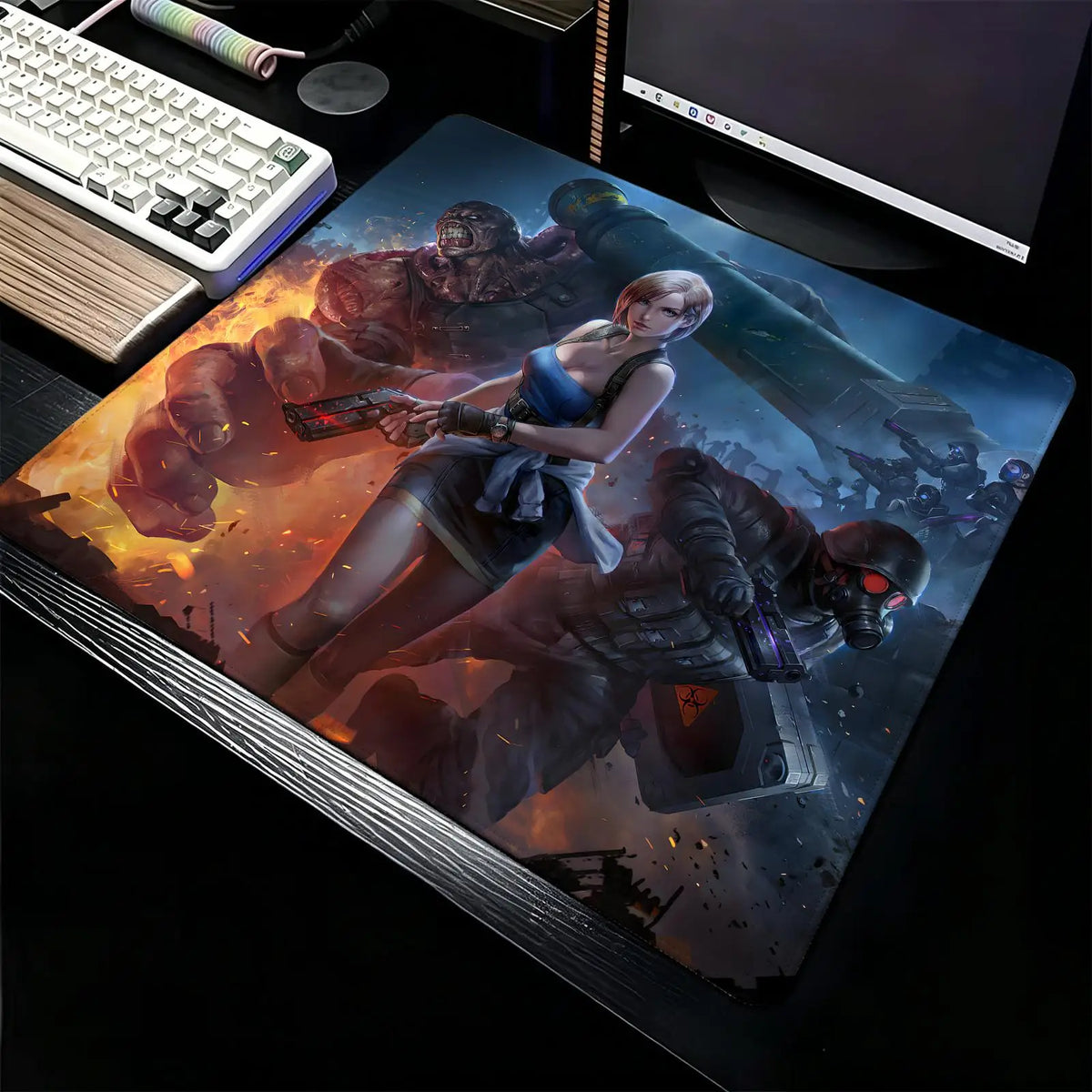 Resident Evil Mouse Pad Regular gaming mouse pad S/M/L size Office mouse pad Laptop desk mat Stitched edge mouse pad
