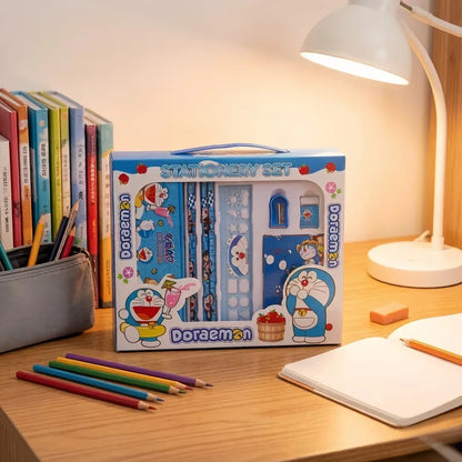 Doraemon Anime Merchandise Student Stationery 8Pcs Set Pencil Combination Primary School Student Learning Stationery Wholesale