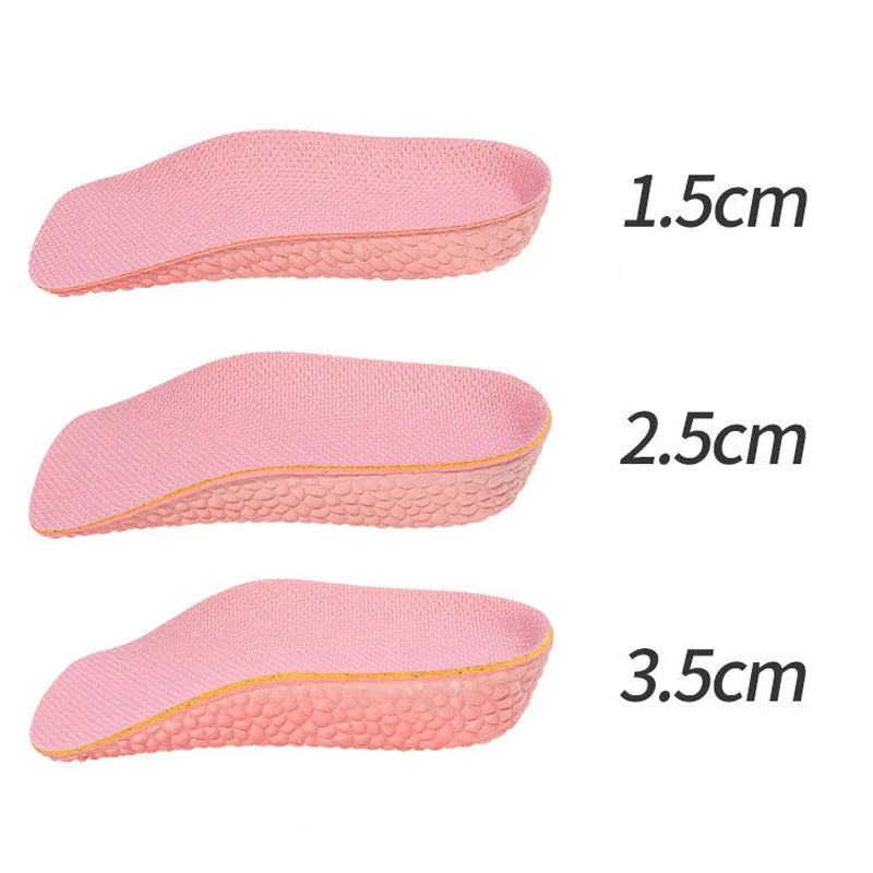 3.5CM Invisible Height Increasing Insoles Half Sole Heighten Sports Shoe Pad Inserts Men Women Orthopedic Arch Support Insole