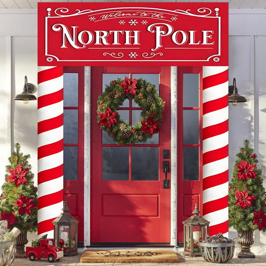Christmas North Pole Background Cloth Christmas Decoration Christmas Photography Background Decoration 2026 New Year Decoration