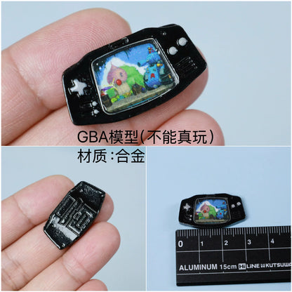 Mini Game Console Model Simulation Gameboy Dollhouse Decor Scene Shooting Prop Miniature Toy
