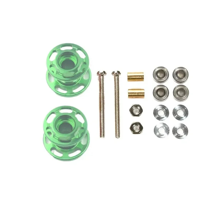 2PCS(1pair) 95423/94945 12-13mm Double Aluminum Guide Rollers Lightweight Hollow Guide Wheels for Tamiya Mini 4WD Model Car