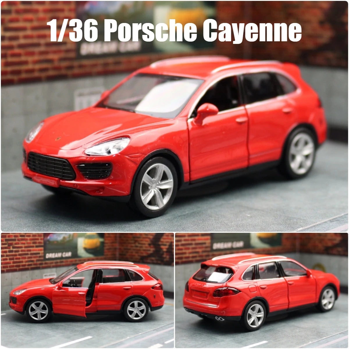 1/36 Porsche Macan SUV Toy Car Model For Children 5'' RMZ CiTY Diecast Sport Miniature Pull Back Collection Gift For Kid Boy