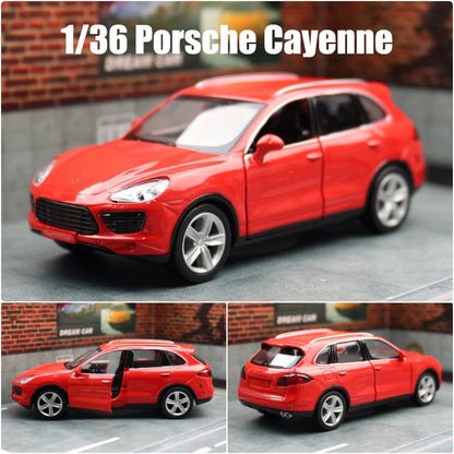 1/36 Porsche Macan SUV Toy Car Model For Children 5'' RMZ CiTY Diecast Sport Miniature Pull Back Collection Gift For Kid Boy