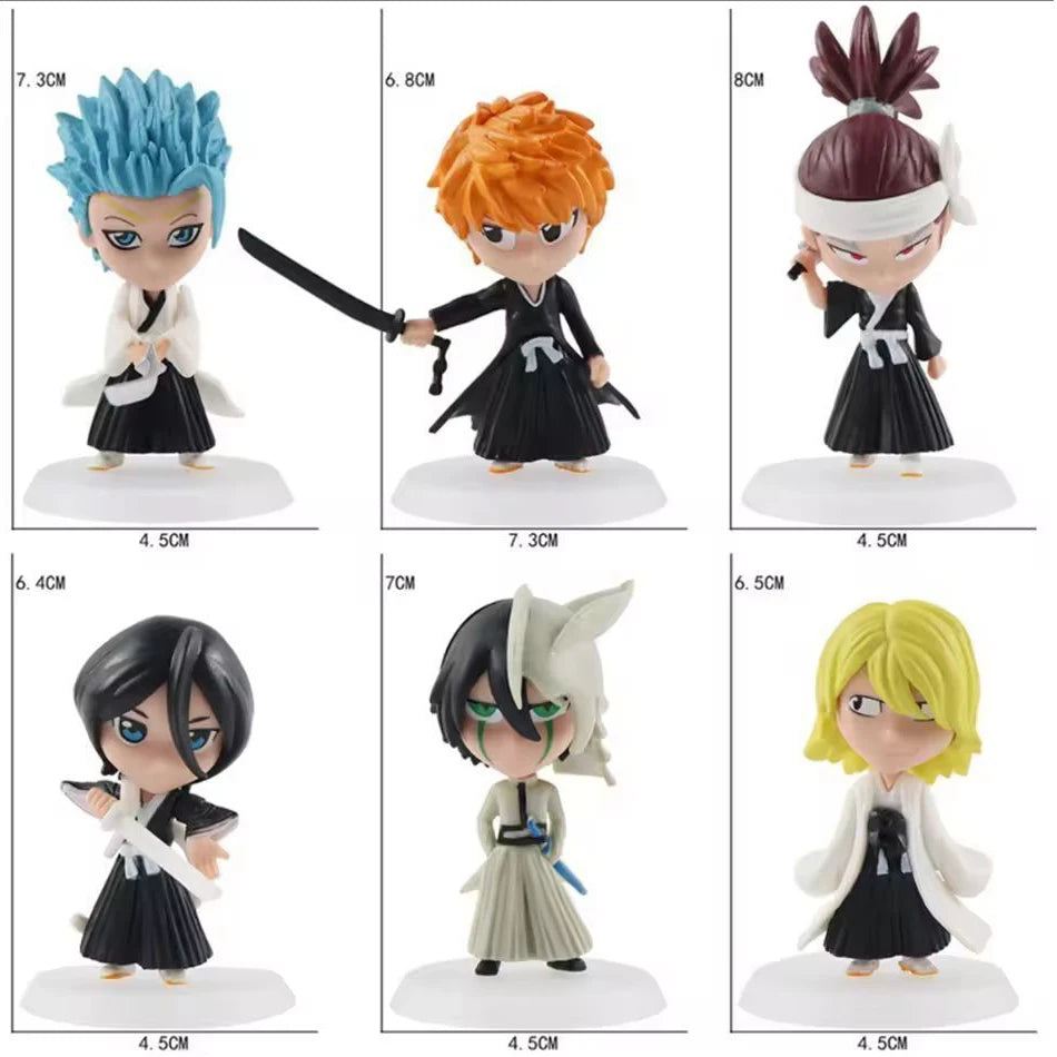 1Set Wholesale BLEACH Action Figure  Figure PVC  Black Ichigo figurine  Cool Cute Anime Figure Toy Doll Model Desk Decoration