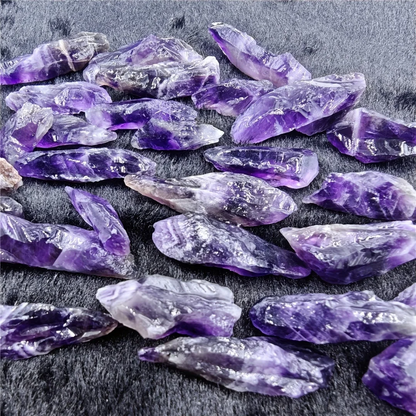 Natural Amethyst Dog Tooth Chips Small Rough Crystal Points Gravel For Succulent Pot Aquarium Vase Filling Chakra Healing Decor