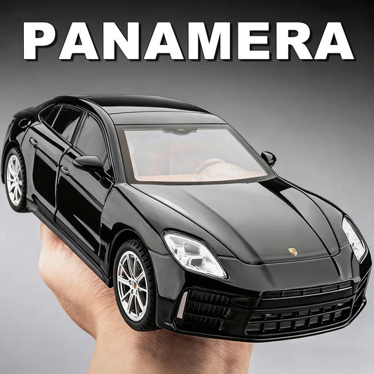 1:24 Panamera Cayenne Alloy Model Diecast Car Miniature Toys Doors Opened Sound Light Pull Back Sports Cars Kids Christmas Gifts