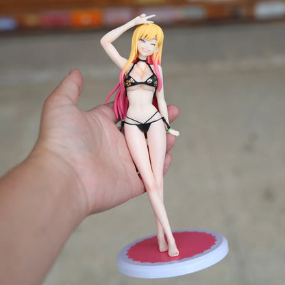 28CM Anime My Dress Up Darling Kitagawa Marin Figure School Uniform Dress Up Standing Model Toy Gift Action Figure For Kids PVC