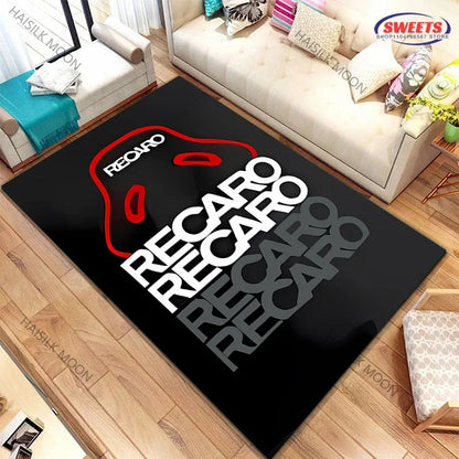13 Styles R-Recaro Logo Pattern Printed Rug for Living Room, Bedroom, Office, Large Area,Stain Resistant Carpet,Stylish Gift Mat