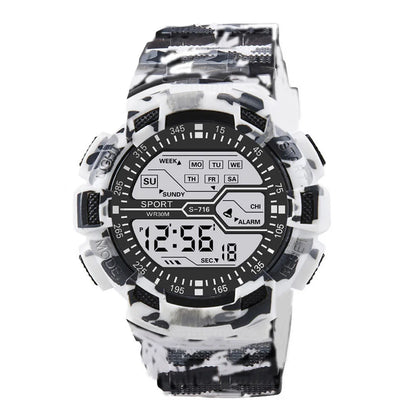YIKAZE Men's Digital Electronic Watch Sports Glow 55mm Large Dial Student Outdoor Adventure Trend Multifunctional Watches Clock
