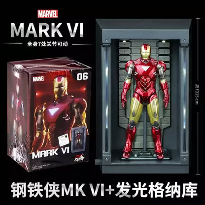 Zd Toys Marvel Iron Man Mark Mk1 Mk7 Series Action Figure Movable Collectible Model Desktop Decoration Gift Toys