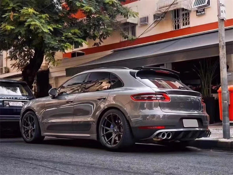 For Porsche Macan 2014-2022 Real Carbon Fiber Bumper Front Lip Rear Diffuser Side Skirts Splitters Spoiler Accessories Body Kit