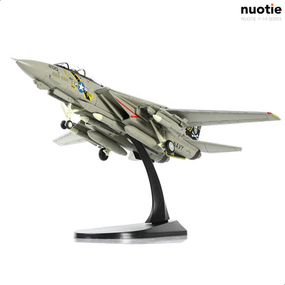 NUOTIE 1/100 F-14 Tomcat US Navy VF-84 Jolly Rogers Pre-Built Military Model with Stand Collection Gift for Adults