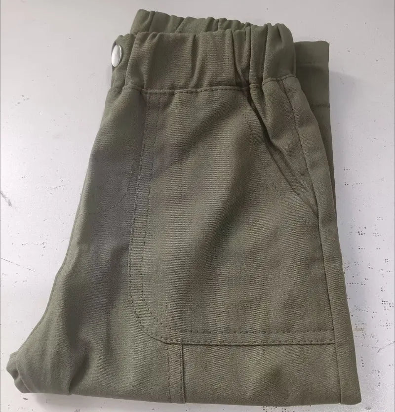 Boys Pants 1-6 Years Straight Trousers Spring Autumn Casual Solid Color Children Clothing Toddler Boys Daily Wear Kids Bottoms