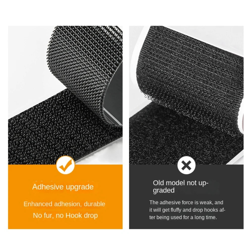 Double Sided High Adhesive Fixed Stickers Car Accessories Hook-and-loop Fastener Self-adhesive Attaches Scratch Strap