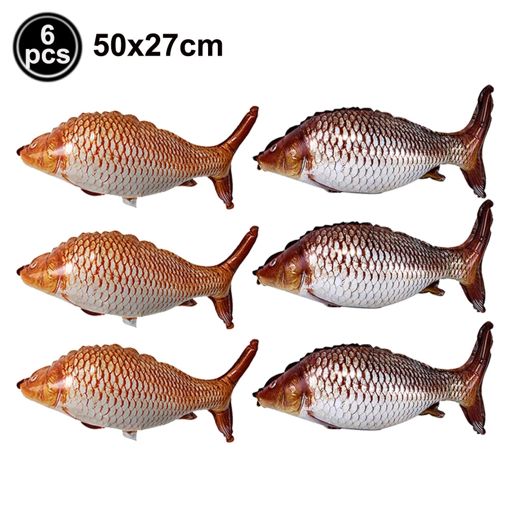 Fish Balloons Realistic Balloons Fishing Birthday Party Decor Cute Inflatable Fish Balloons for Fishing Theme Party Decorations