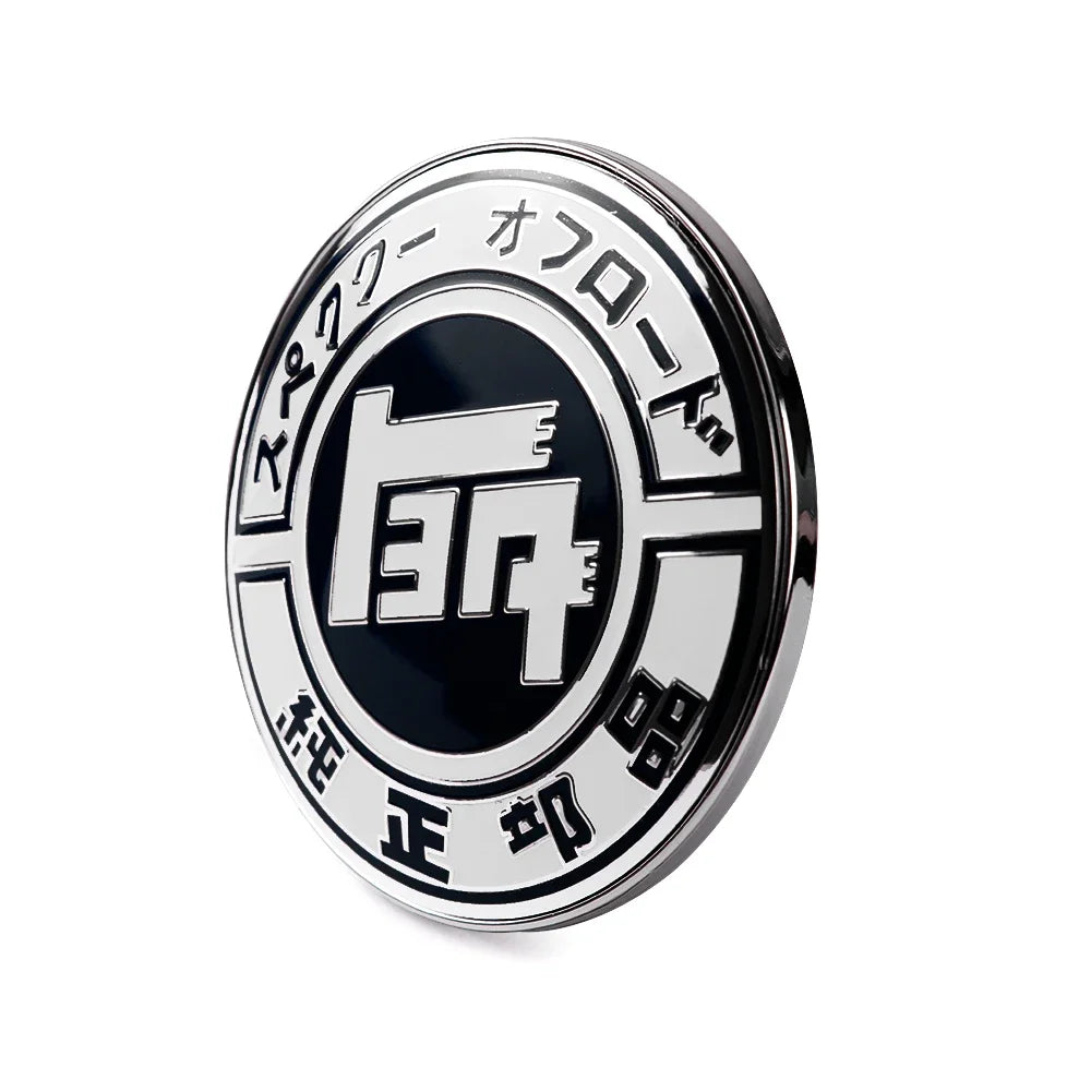 JDM TEQ JAF Style Front Grill Metal Badge Japan Emblem Decal Car Accessories Diameter 9cm