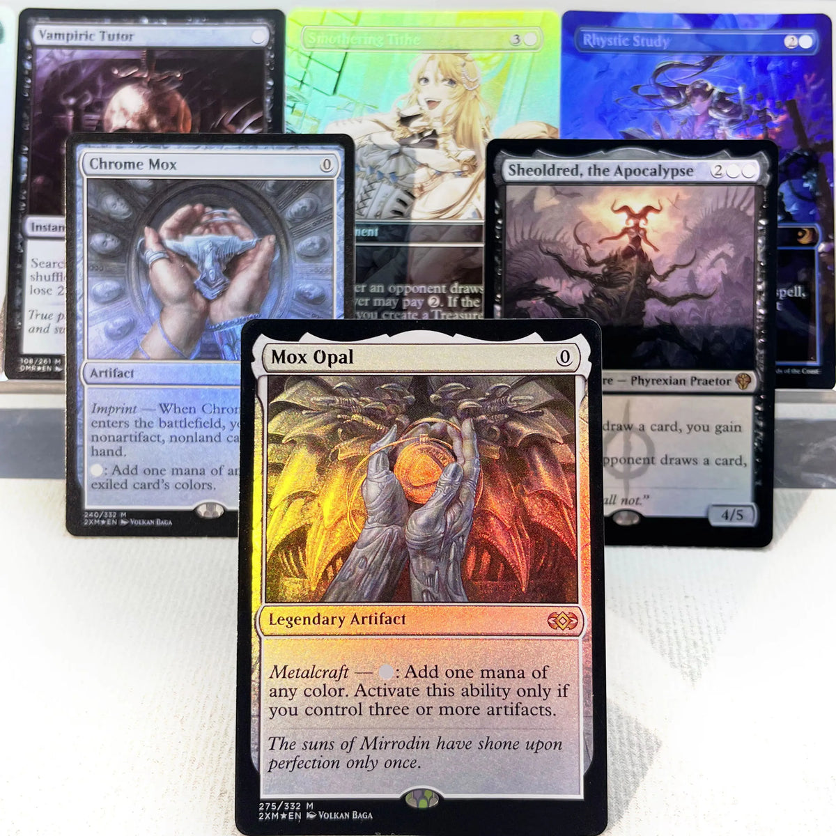 DMU 2XM MH2 BIG WOT LCI FOIL9/001 Tcg Proxy Cards Urza's Saga Rhystic Study Sheoldred, The Apocalypse