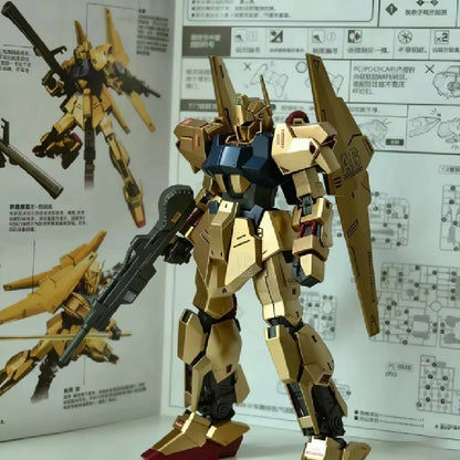 HG 1/144 Spray-Painted Champagne Gold Newborn Hyaku Shiki Mobile Suit Zeta Mobile Suit Assembly Model Kit Collectible Decor Gift
