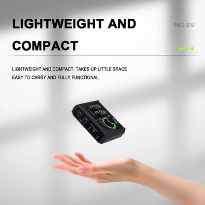 BOMGE Mini 2 Channel USB Audio Interface Sound Card Recording Streaming and Podcasting with XLR/48V Phantom Power for Guitarist
