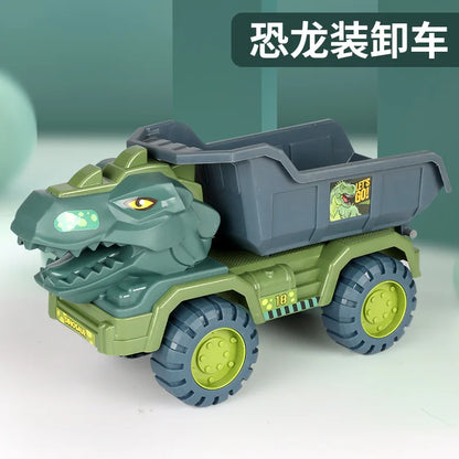 Boys Car Toys Dinosaur Truck Transport Carrier Vehicle Dino Animal Model Tyrannosaurus Rex Truck Game Children Birthday Gifts