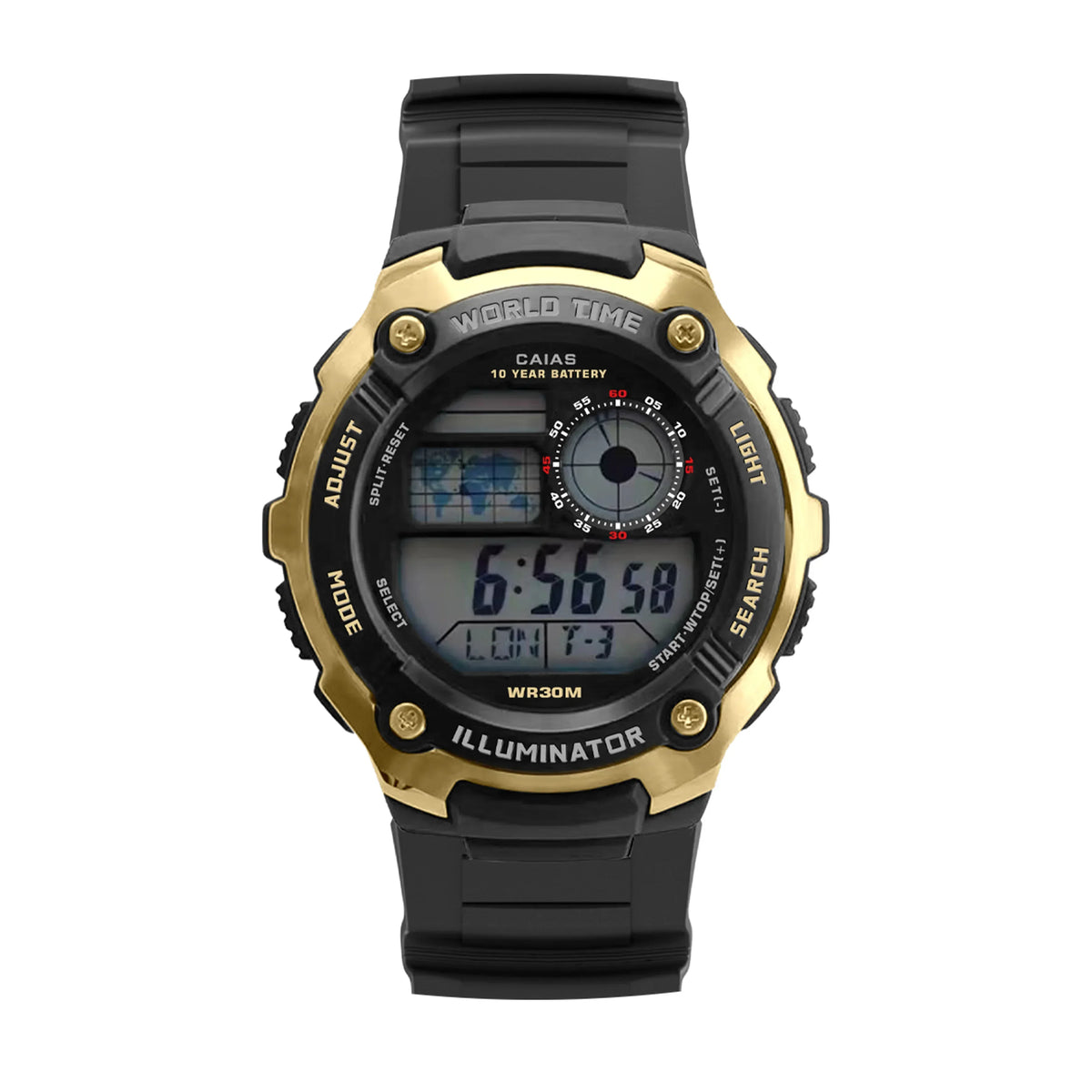 Original shock Watch unisex sports electronic watch full function LED display alloy world time oak series