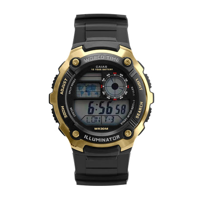 Original shock Watch unisex sports electronic watch full function LED display alloy world time oak series
