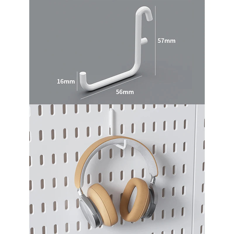 Nordic-Style Display Shelf Background Wall Storage Board: Simple Drilled Room Creative Wall Storage Pegboard Wall Combination