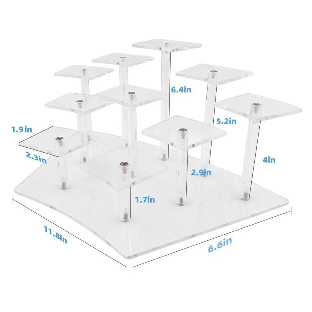 Animation Figures Display Acrylic Stand Cupcake Stand for Dessert Cosmetic Nail Polish Clay Doll Jewelry Gift Ideas