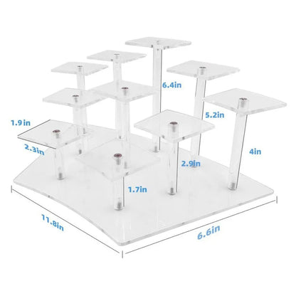 Animation Figures Display Acrylic Stand Cupcake Stand for Dessert Cosmetic Nail Polish Clay Doll Jewelry Gift Ideas