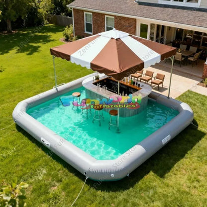 Large Inflatable Swimming Pool Bounce Bed For Kids Family Outdoor Party Water Play Entertainment Equipment