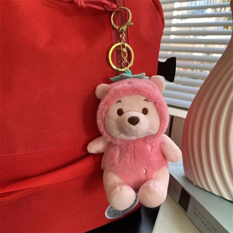 This Year's New Doll Pineapple Bear Doll Plush Toy Birthday Gift Winnie The Pooh Cute Doll Sitting Pendant Keychain