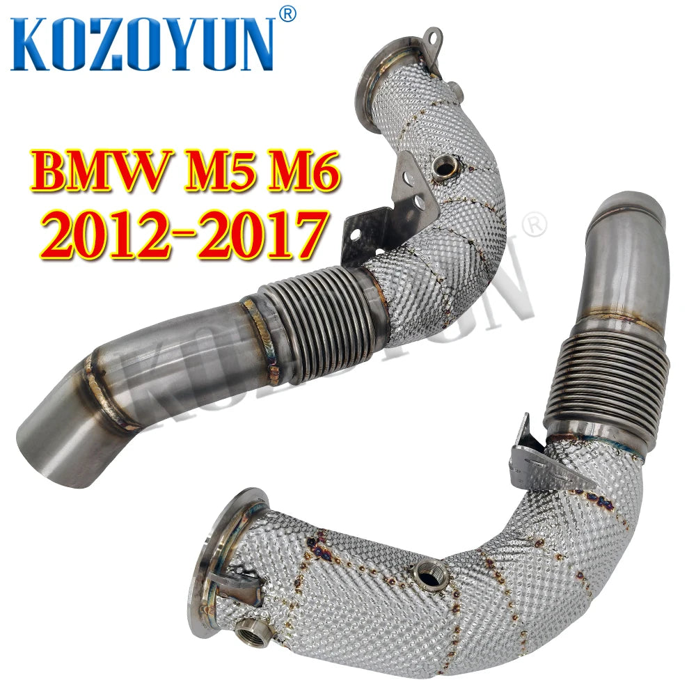 Downpipe Turbo For BMW M5 M6 F10 F06 F12 F13 S63 4.4L V8 2012-2016