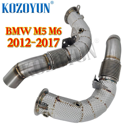 Downpipe Turbo For BMW M5 M6 F10 F06 F12 F13 S63 4.4L V8 2012-2016