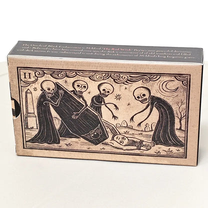 Mildred Payne's Oracle of Black Enchantment 52 Pcs 10.3*6cm Black Line Imagery Woodblock Style Cards