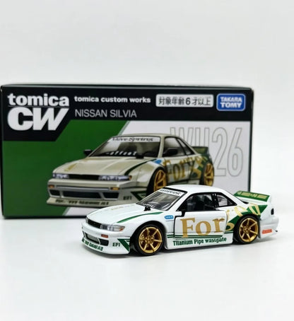 In Stock Tomy Tomica Works Nissan Silvia Diecast Racing Car Model Alloy Collectible Creative Hobby Display Ornament Model Toy