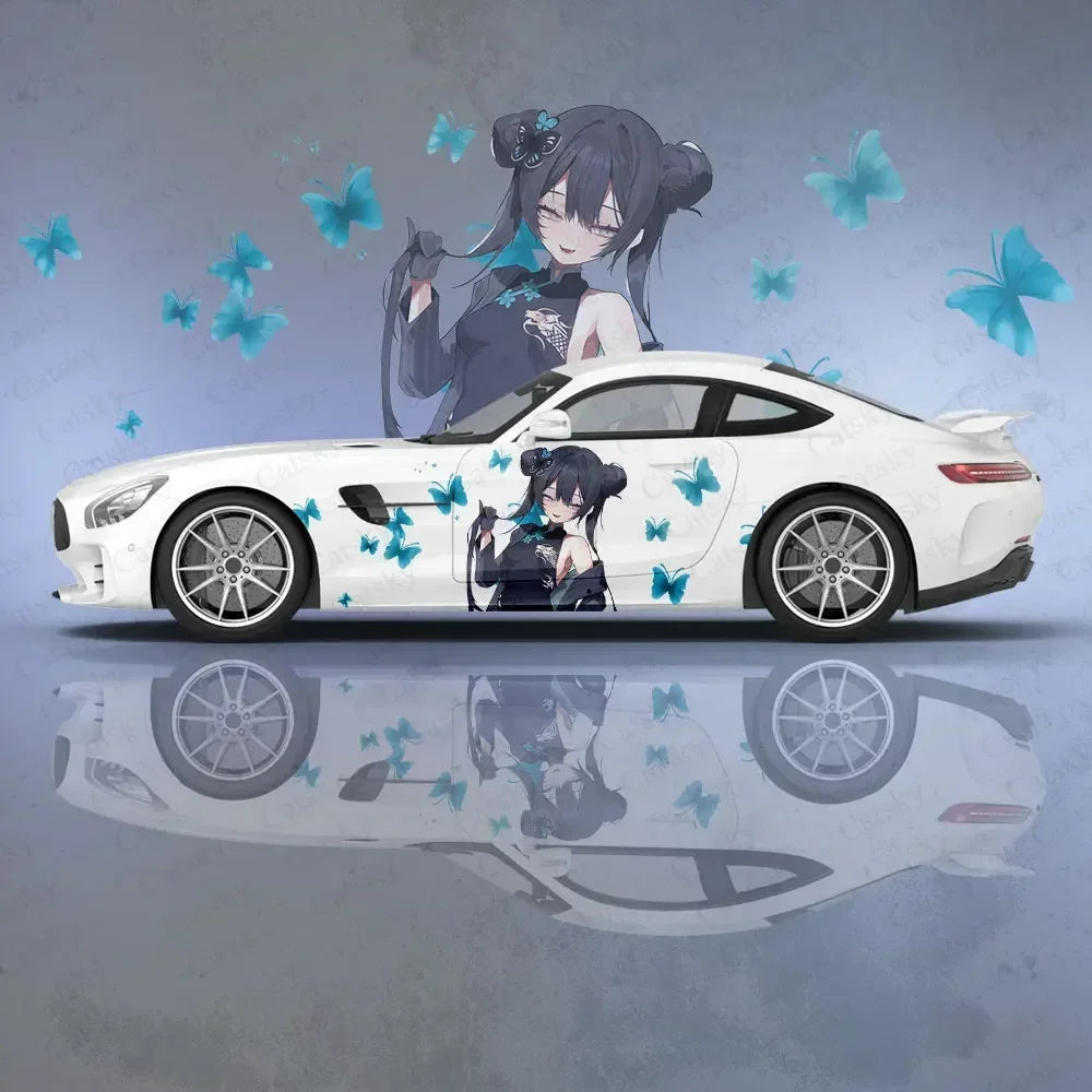 Ryuuge Kisaki Anime Girl Car Body Stickers Itasha Vinyl Car Side Decal Sticker Car Sticker Automotive Decor Film